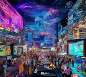 科技动态与艺术交融的创新视觉艺术素材图